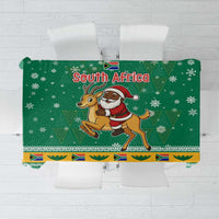 South Africa Christmas Tablecloth Santa Reindeer and Africa Map - Wonder Print Shop