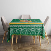 South Africa Christmas Tablecloth Santa Reindeer and Africa Map - Wonder Print Shop