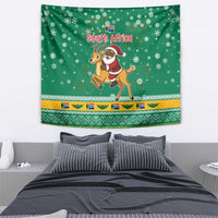 South Africa Christmas Tapestry Santa Reindeer and Africa Map - Wonder Print Shop