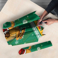 South Africa Christmas Umbrella Santa Reindeer and Africa Map - Wonder Print Shop