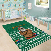 South Africa Christmas Area Rug Christmas Santa Claus Tattoo - Wonder Print Shop