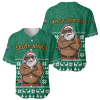 South Africa Christmas Baseball Jersey Christmas Santa Claus Tattoo - Wonder Print Shop