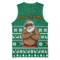 South Africa Christmas Basketball Jersey Christmas Santa Claus Tattoo - Wonder Print Shop