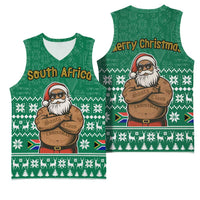 South Africa Christmas Basketball Jersey Christmas Santa Claus Tattoo - Wonder Print Shop