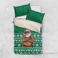 South Africa Christmas Bedding Set Christmas Santa Claus Tattoo - Wonder Print Shop