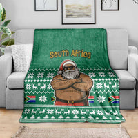 South Africa Christmas Blanket Christmas Santa Claus Tattoo - Wonder Print Shop