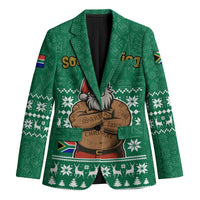 South Africa Christmas Blazer Christmas Santa Claus Tattoo - Wonder Print Shop