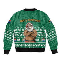 South Africa Christmas Bomber Jacket Christmas Santa Claus Tattoo - Wonder Print Shop