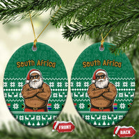 South Africa Christmas Ceramic Ornament Christmas Santa Claus Tattoo - Wonder Print Shop