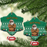 South Africa Christmas Ceramic Ornament Christmas Santa Claus Tattoo - Wonder Print Shop