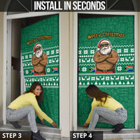 South Africa Christmas Door Cover Christmas Santa Claus Tattoo - Wonder Print Shop