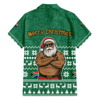 South Africa Christmas Family Matching Off The Shoulder Long Sleeve Dress and Hawaiian Shirt Christmas Santa Claus Tattoo - Wonder Print Shop