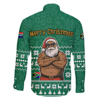 South Africa Christmas Family Matching Off The Shoulder Long Sleeve Dress and Hawaiian Shirt Christmas Santa Claus Tattoo - Wonder Print Shop