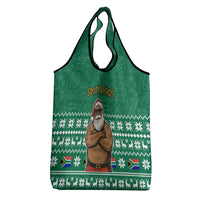 South Africa Christmas Grocery Bag Christmas Santa Claus Tattoo - Wonder Print Shop