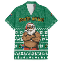 South Africa Christmas Hawaiian Shirt Christmas Santa Claus Tattoo - Wonder Print Shop