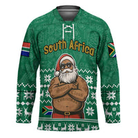 South Africa Christmas Hockey Jersey Christmas Santa Claus Tattoo - Wonder Print Shop