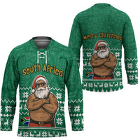 South Africa Christmas Hockey Jersey Christmas Santa Claus Tattoo - Wonder Print Shop