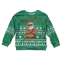 South Africa Christmas Kid Ugly Christmas Sweater Christmas Santa Claus Tattoo - Wonder Print Shop