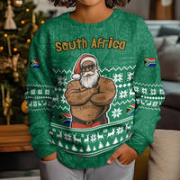 South Africa Christmas Kid Ugly Christmas Sweater Christmas Santa Claus Tattoo - Wonder Print Shop