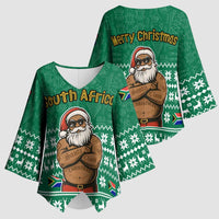 South Africa Christmas Kimono Sleeve Blouse Christmas Santa Claus Tattoo - Wonder Print Shop