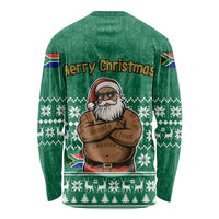 South Africa Christmas Long Sleeve Shirt Christmas Santa Claus Tattoo - Wonder Print Shop