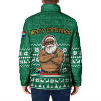 South Africa Christmas Padded Jacket Christmas Santa Claus Tattoo - Wonder Print Shop