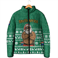South Africa Christmas Padded Jacket Christmas Santa Claus Tattoo - Wonder Print Shop