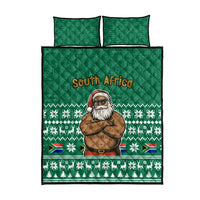 South Africa Christmas Quilt Bed Set Christmas Santa Claus Tattoo - Wonder Print Shop