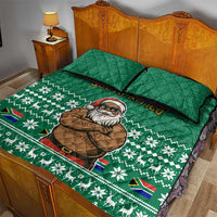 South Africa Christmas Quilt Bed Set Christmas Santa Claus Tattoo - Wonder Print Shop