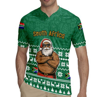 South Africa Christmas Rugby Jersey Christmas Santa Claus Tattoo - Wonder Print Shop