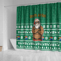 South Africa Christmas Shower Curtain Christmas Santa Claus Tattoo - Wonder Print Shop