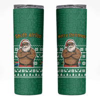 South Africa Christmas Skinny Tumbler Christmas Santa Claus Tattoo - Wonder Print Shop
