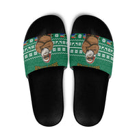 South Africa Christmas Slide Sandals Christmas Santa Claus Tattoo - Wonder Print Shop