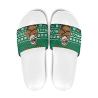 South Africa Christmas Slide Sandals Christmas Santa Claus Tattoo - Wonder Print Shop