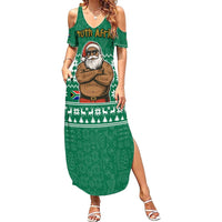 South Africa Christmas Summer Maxi Dress Christmas Santa Claus Tattoo - Wonder Print Shop