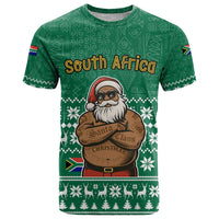 South Africa Christmas T Shirt Christmas Santa Claus Tattoo - Wonder Print Shop