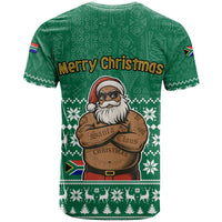 South Africa Christmas T Shirt Christmas Santa Claus Tattoo - Wonder Print Shop