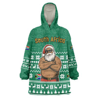 South Africa Christmas Wearable Blanket Hoodie Christmas Santa Claus Tattoo - Wonder Print Shop