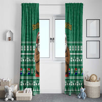 South Africa Christmas Window Curtain Christmas Santa Claus Tattoo - Wonder Print Shop