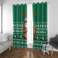 South Africa Christmas Window Curtain Christmas Santa Claus Tattoo - Wonder Print Shop