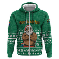 South Africa Christmas Zip Hoodie Christmas Santa Claus Tattoo - Wonder Print Shop