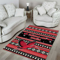 Trinidad and Tobago Christmas Area Rug Bird and Coat of Arms Design - Wonder Print Shop