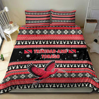 Trinidad and Tobago Christmas Bedding Set Bird and Coat of Arms Design - Wonder Print Shop