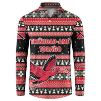 Trinidad and Tobago Christmas Button Sweatshirt Bird and Coat of Arms Design - Wonder Print Shop