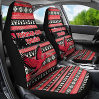 Trinidad and Tobago Christmas Car Seat Cover Bird and Coat of Arms Design - Wonder Print Shop