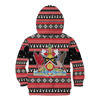 Trinidad and Tobago Christmas Kid Hoodie Bird and Coat of Arms Design - Wonder Print Shop