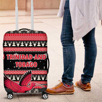 Trinidad and Tobago Christmas Luggage Cover Bird and Coat of Arms Design - Wonder Print Shop