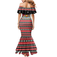 Trinidad and Tobago Christmas Mermaid Dress Bird and Coat of Arms Design - Wonder Print Shop