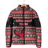 Trinidad and Tobago Christmas Padded Jacket Bird and Coat of Arms Design - Wonder Print Shop