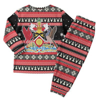 Trinidad and Tobago Christmas Pajama Set Bird and Coat of Arms Design - Wonder Print Shop